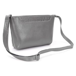 Women Leather Sling Bag Party Wear Gray
