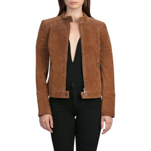 Leather Suede Jacket Biker Motorcycle