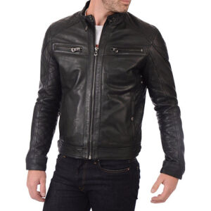 Leather Jacket Men's Winter Jacket Black