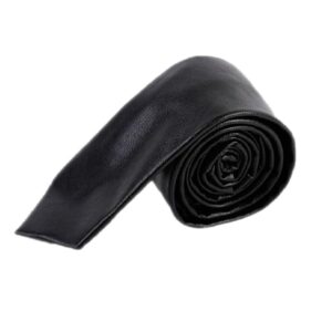 Tie Men's Skinny Tie Handmade PU Leather Black