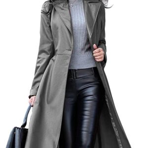 Women's Lambskin Leather Trench Jacket Over Coat