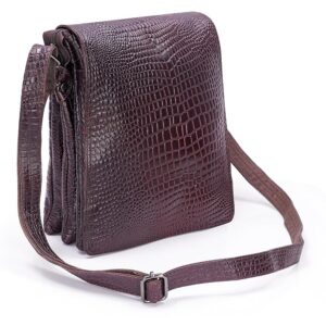 The Flap Brown Croco Leather Sling Bag
