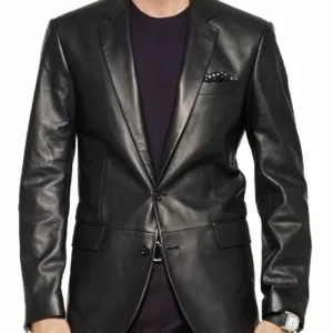 Leathers Men's Lambskin Leather Blazer