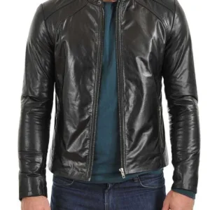 Biker Jacket Men Leather Lambskin