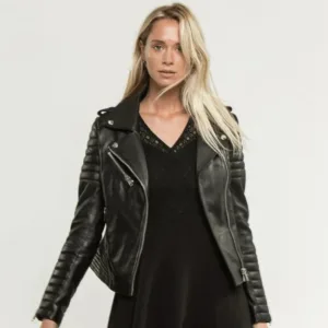 Motorcycle Biker Jacket Women Leather