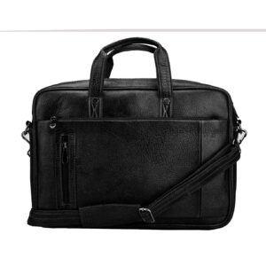 Laptop Messenger Leather Bag Black