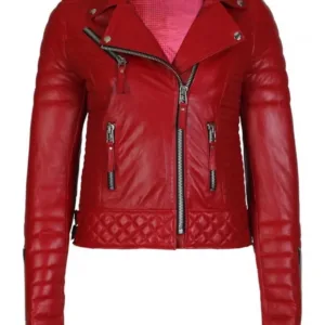 Motorcycle Biker Jacket Women Leather Winter Jacket